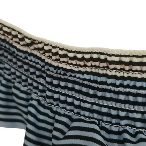 Laundry Stripe Top Ruffle Off Shoulder - Picture 2 of 4